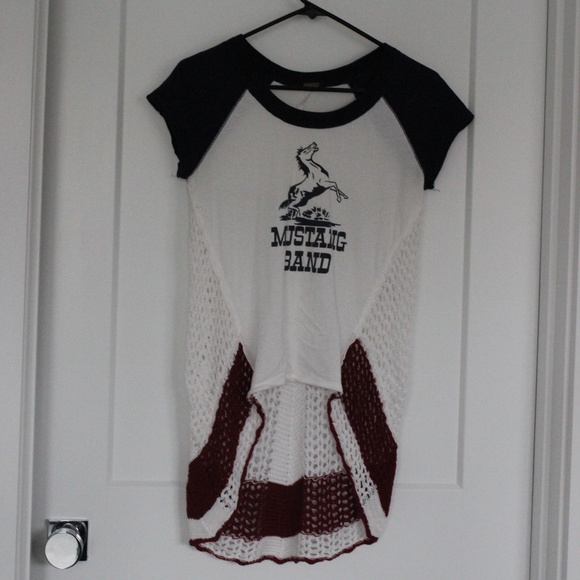EUC: Free People Crochet Tee. Sz S. FINAL PRICE - Picture 1 of 5